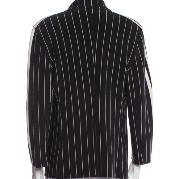 Norma Kamali Black and White Pinstripe Jacket Blazer Size Large - Picture 3 of 3